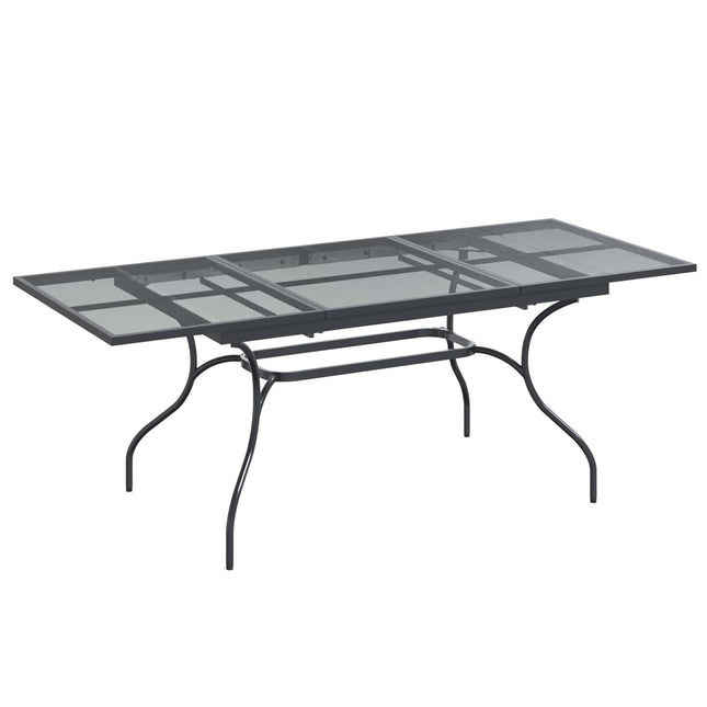 Udvidelig Mesh Spisebord Antracit 212 x 90 x 76 cm Stål