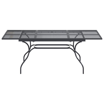 Udvidelig Mesh Spisebord Antracit 212 x 90 x 76 cm Stål