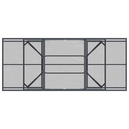 Udvidelig Mesh Spisebord Antracit 212 x 90 x 76 cm Stål