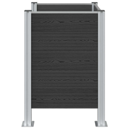 Affaldsbeholderhegn Grå 85 x 85 x 115 cm Aluminium og WPC