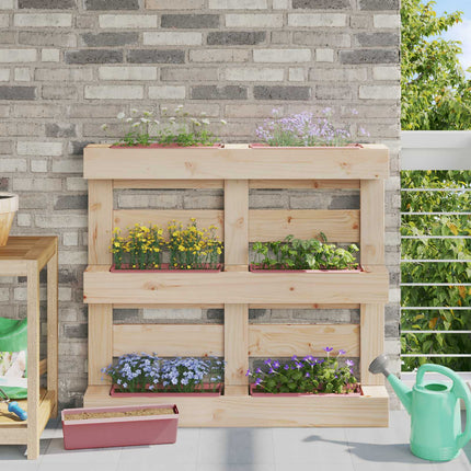 Blomsterkasser til Euro-paletter 24 pcs Brun 36 x 13,5 x 9,5 cm