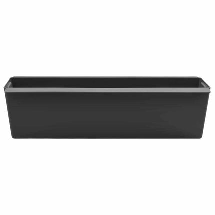 Blomsterkasser til Euro-paletter 24 pcs Sort 36 x 13,5 x 9,5 cm