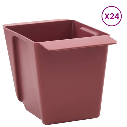 Blomsterkasser til Euro-paletter 24 pcs Brun 13,5 x 9 x 9,5 cm