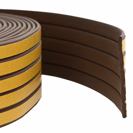 Selvklebende vindues tætningsbånd Brun 8 x 2 mm 50 m EPDM-skum