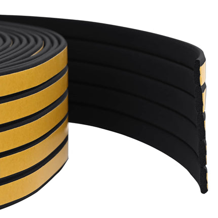 Selvklebende vindues tætningsbånd Sort 9 x 3 mm 100 m EPDM-skum