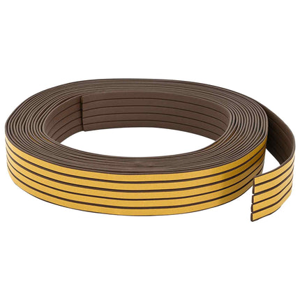 Selvklebende vindues tætningsbånd Brun 9 x 3 mm 25 m EPDM-skum