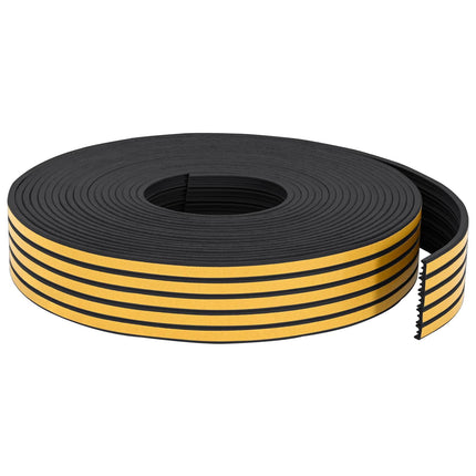 Selvklebende vindues tætningsbånd Sort 9 x 4 mm 50 m EPDM-skum