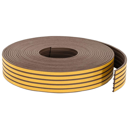 Selvklebende vindues tætningsbånd Brun 9 x 4 mm 50 m EPDM-skum