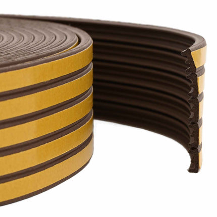 Selvklebende vindues tætningsbånd Brun 9 x 4 mm 100 m EPDM-skum