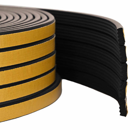 Selvklebende vindues tætningsbånd Sort 8 x 3 mm 50 m EPDM-skum