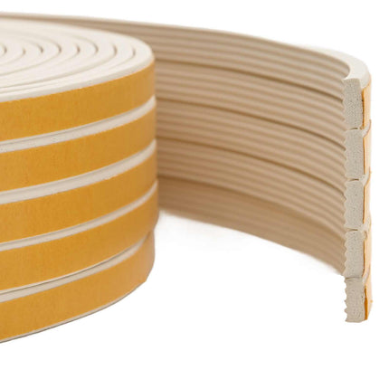 Selvklebende vindues tætningsbånd Hvid 10 x 4 mm 12 m EPDM-skum