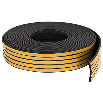 Selvklebende vindues tætningsbånd Sort 15 x 8 mm 100 m