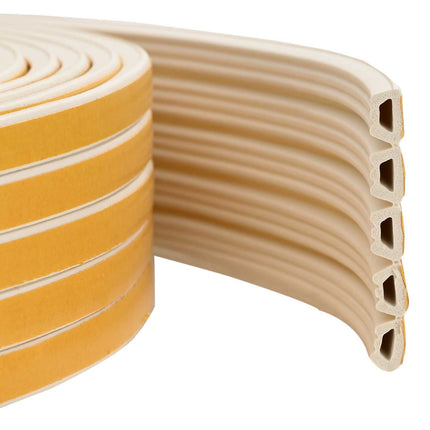 Selvklebende vindues tætningsbånd Hvid 10 x 6 mm 50 m EPDM-skum