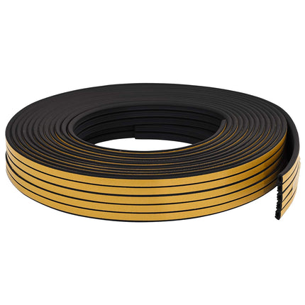 Selvklebende vindues tætningsbånd Sort 10 x 6 mm 25 m EPDM-skum