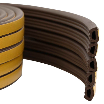 Selvklebende vindues tætningsbånd Brun 10 x 6 mm 25 m EPDM-skum