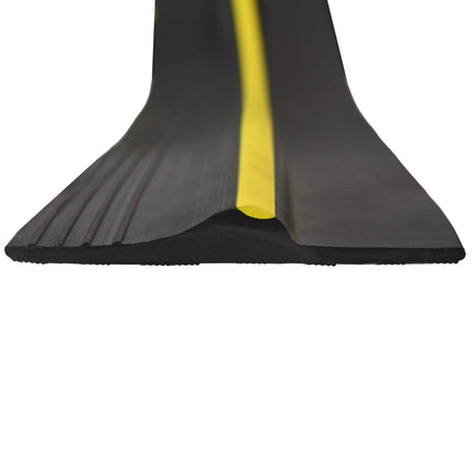 Garage Gulvforsegling Sort og Gul 12 x 90 mm 2,5 m PVC