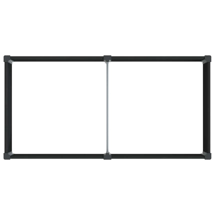 Højbed Sort 100 x 50 x 54 cm WPC og Aluminium