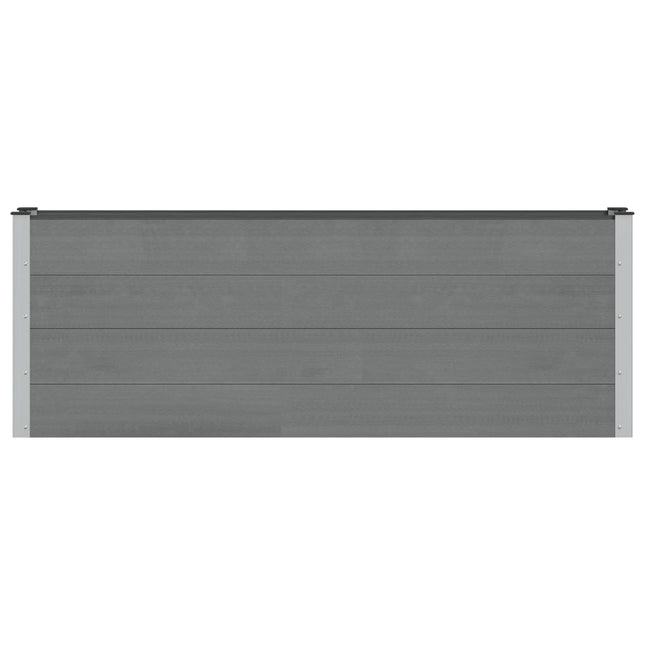 Højbed Grå 200 x 30 x 72 cm WPC og Aluminium