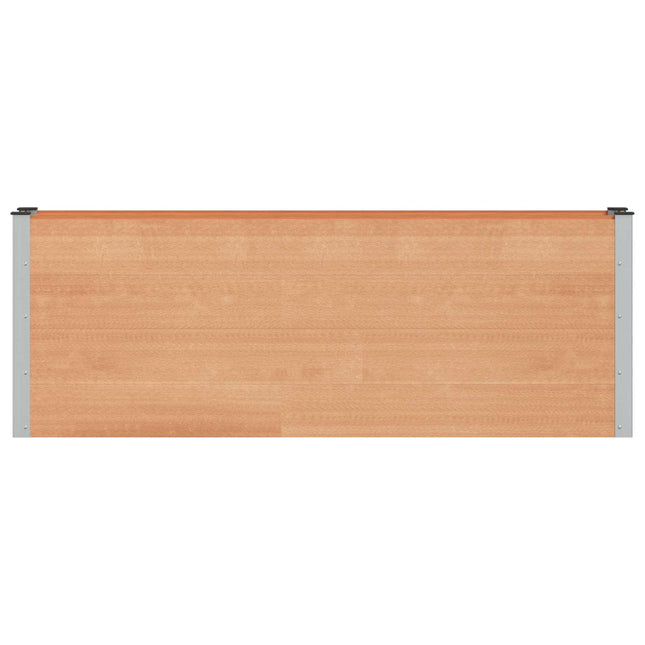 Højbed Brun 200 x 30 x 72 cm WPC og Aluminium