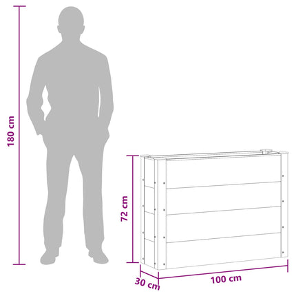 Højbed Sort 100 x 30 x 72 cm