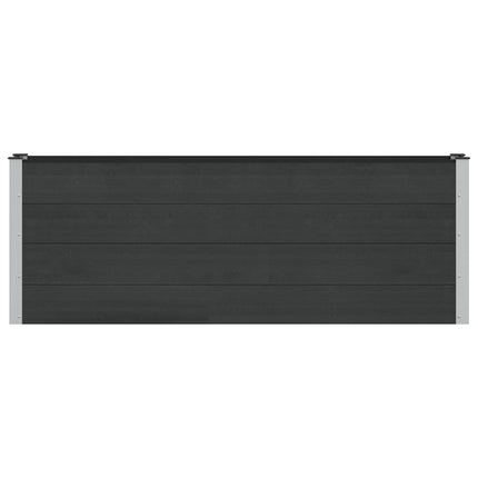 Højbed Sort 200 x 30 x 72 cm WPC og Aluminium