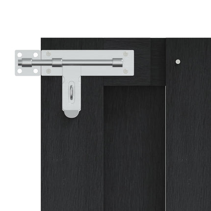 Haveport 100 x 80 cm WPC og Aluminium Sort