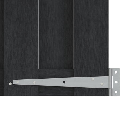 Haveport 100 x 80 cm WPC og Aluminium Sort