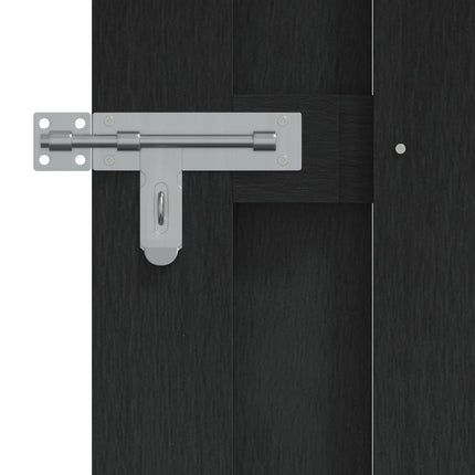 Haveport 100 x 100 cm WPC og Aluminium Sort