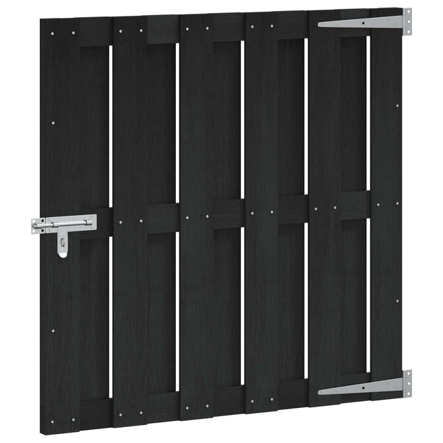 Haveport 100 x 100 cm WPC og Aluminium Sort