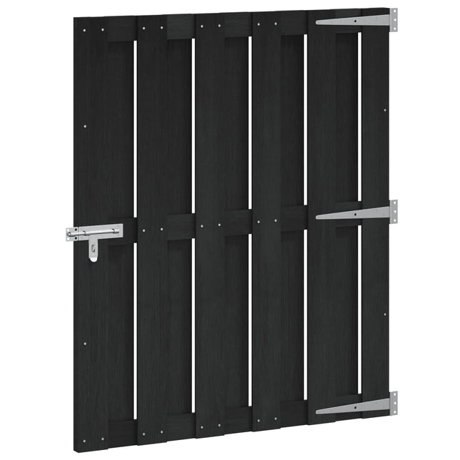 Haveport 100 x 112 cm WPC og Aluminium Sort