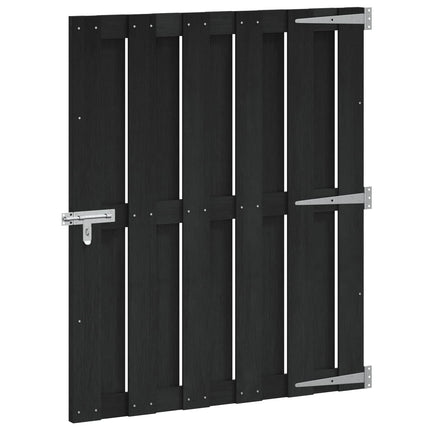 Haveport 100 x 112 cm WPC og Aluminium Sort