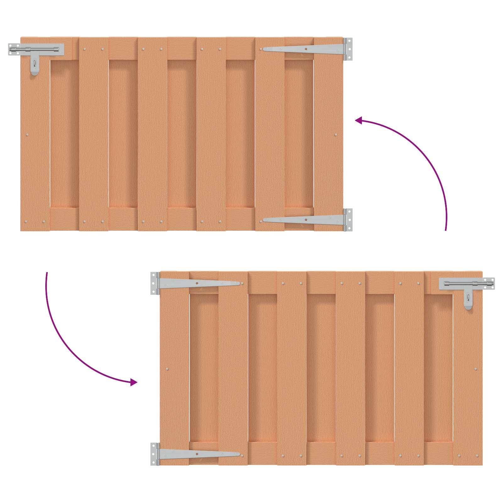 Haveport 100 x 60 cm WPC og Aluminium Brun