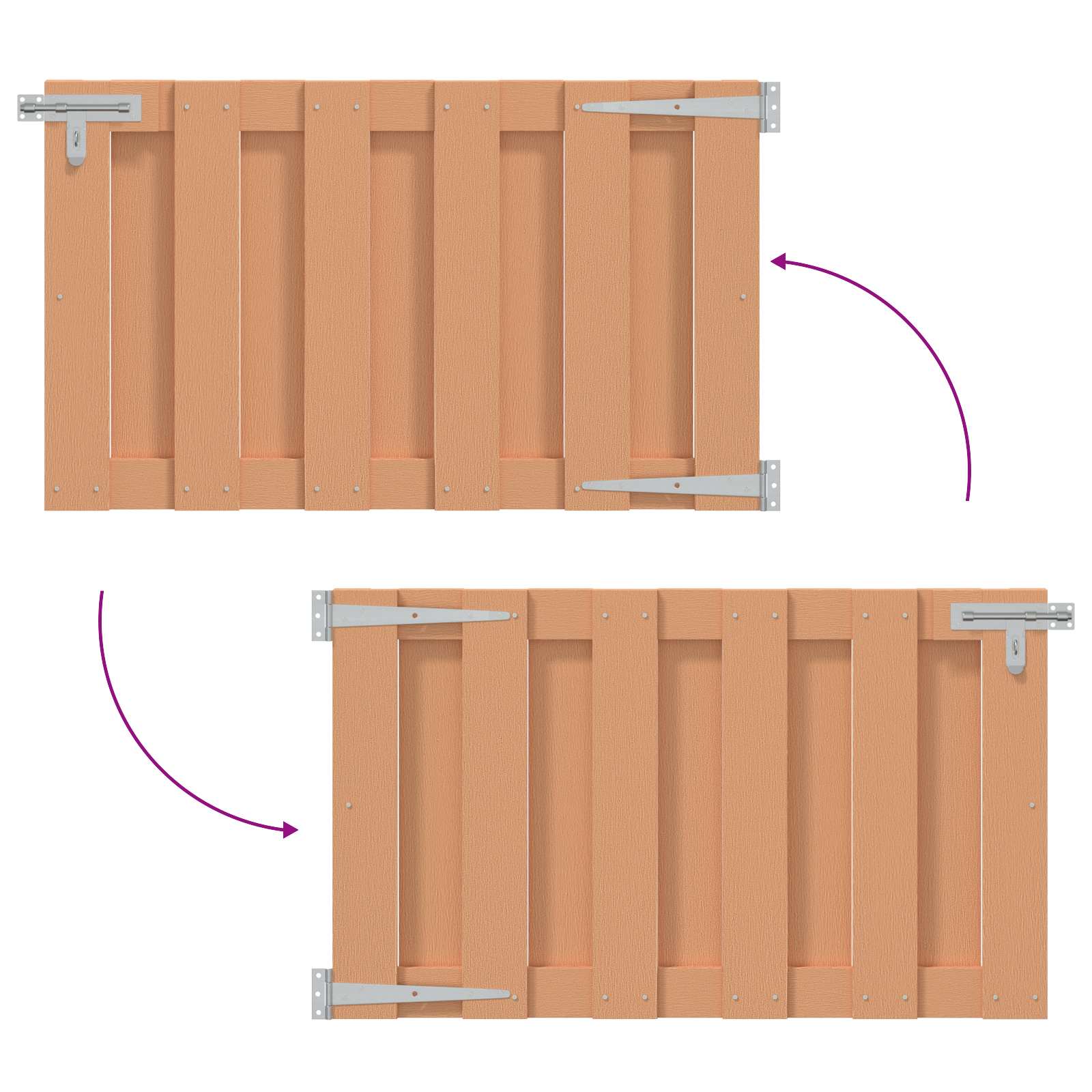 Haveport 100 x 80 cm WPC og Aluminium Brun