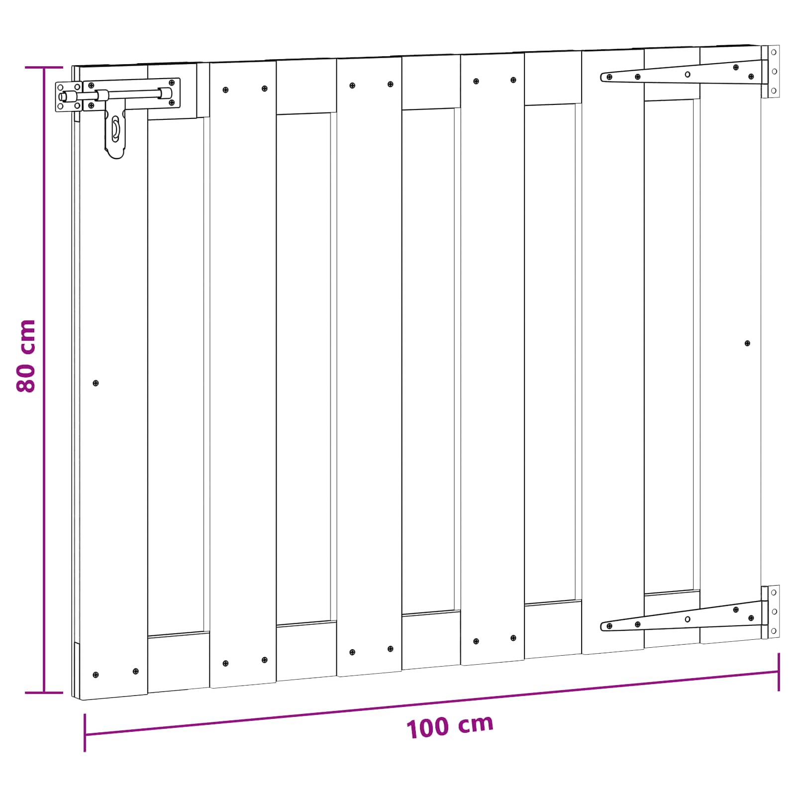 Haveport 100 x 80 cm WPC og Aluminium Brun