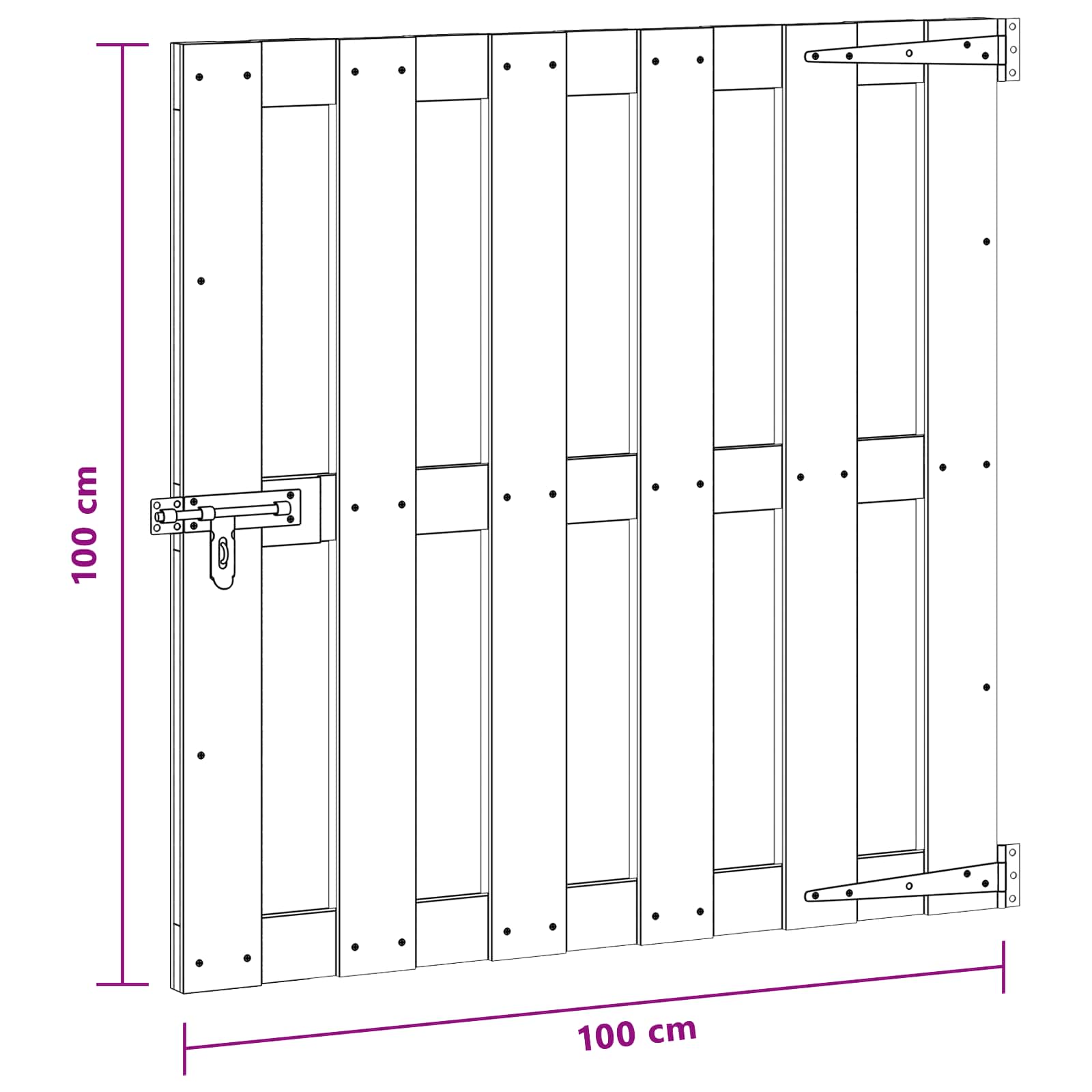 Haveport 100 x 100 cm WPC og Aluminium Brun
