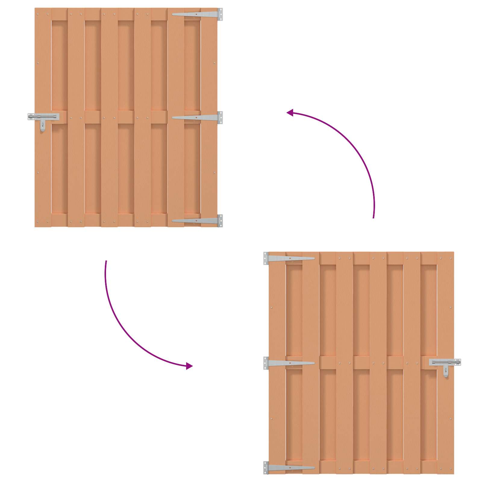 Haveport 100 x 112 cm WPC og Aluminium Brun