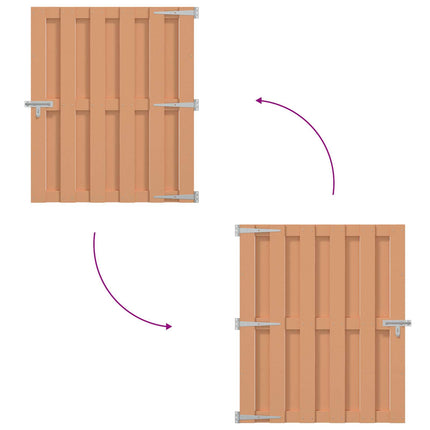 Haveport 100 x 112 cm WPC og Aluminium Brun