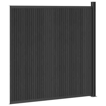 Hegnspanel WPC og Aluminium Sort