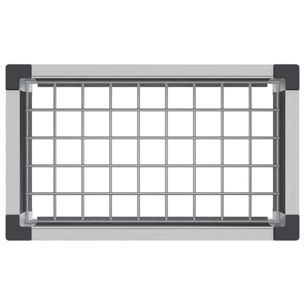 Højbed Grå 50 x 30 x 22 cm WPC og Aluminium