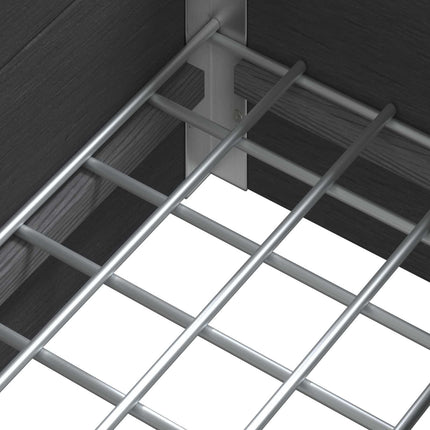 Højbed Grå 100 x 30 x 22 cm WPC og Aluminium
