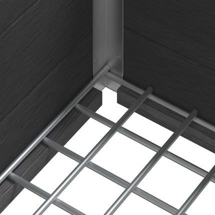 Højbed Grå 100 x 30 x 42 cm WPC og Aluminium