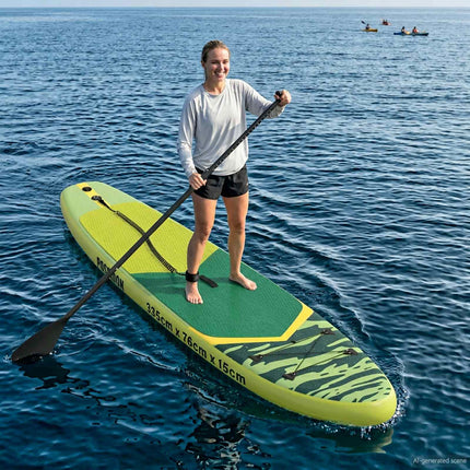 Oppustelig Stand Up Paddle Board POSEIDON Grøn 335 x 76 x 15 cm