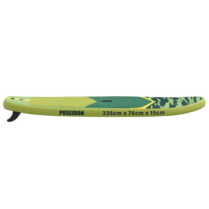 Oppustelig Stand Up Paddle Board POSEIDON Grøn 335 x 76 x 15 cm