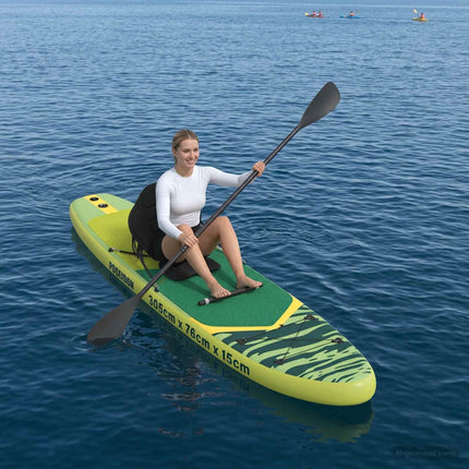 SUP board med sæde 2-i-1 POSEIDON 305 x 76 x 15 cm Grøn til