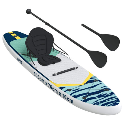 SUP board med sæde 2-i-1 APEX 305 x 76 x 15 cm Blå til