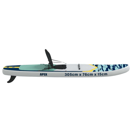 SUP board med sæde 2-i-1 APEX 305 x 76 x 15 cm Blå til