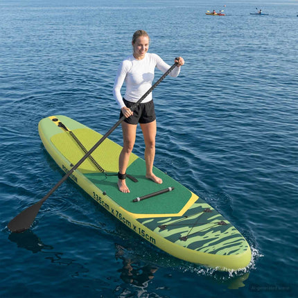 SUP board med sæde 2-i-1 POSEIDON 335 x 76 x 15 cm Grøn til