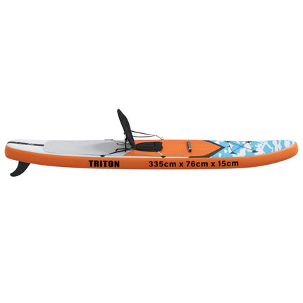 SUP board med sæde 2-i-1 TRITON 335 x 76 x 15 cm Blå til