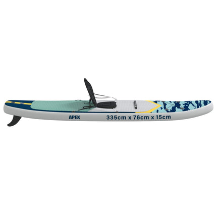 SUP board med sæde 2-i-1 APEX 335 x 76 x 15 cm Blå til