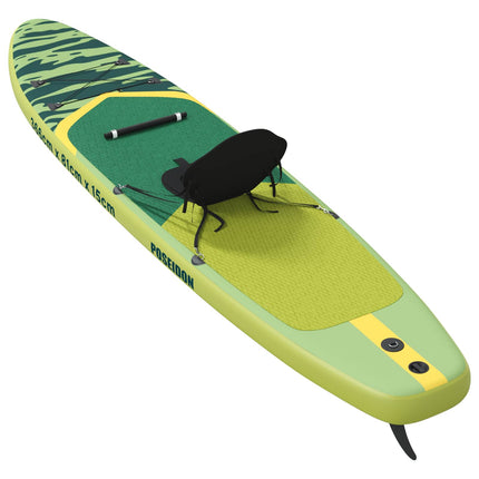 SUP board med sæde 2-i-1 POSEIDON 366 x 81 x 15 cm Grøn til
